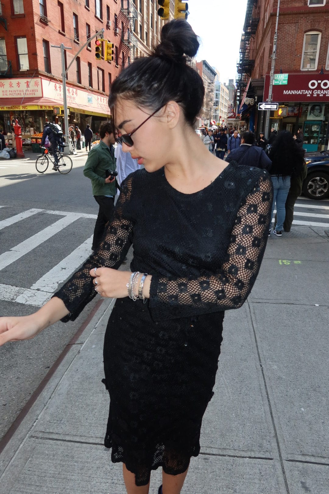 Jade Vintage  90’s Black Knitted Long Sleeve Dress