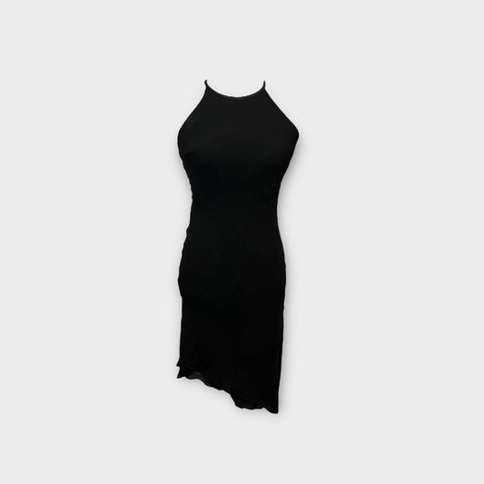 Jade Vintage  Dress Vintage Black Silk A-Line Dress Vintage Black Silk A-Line Dress