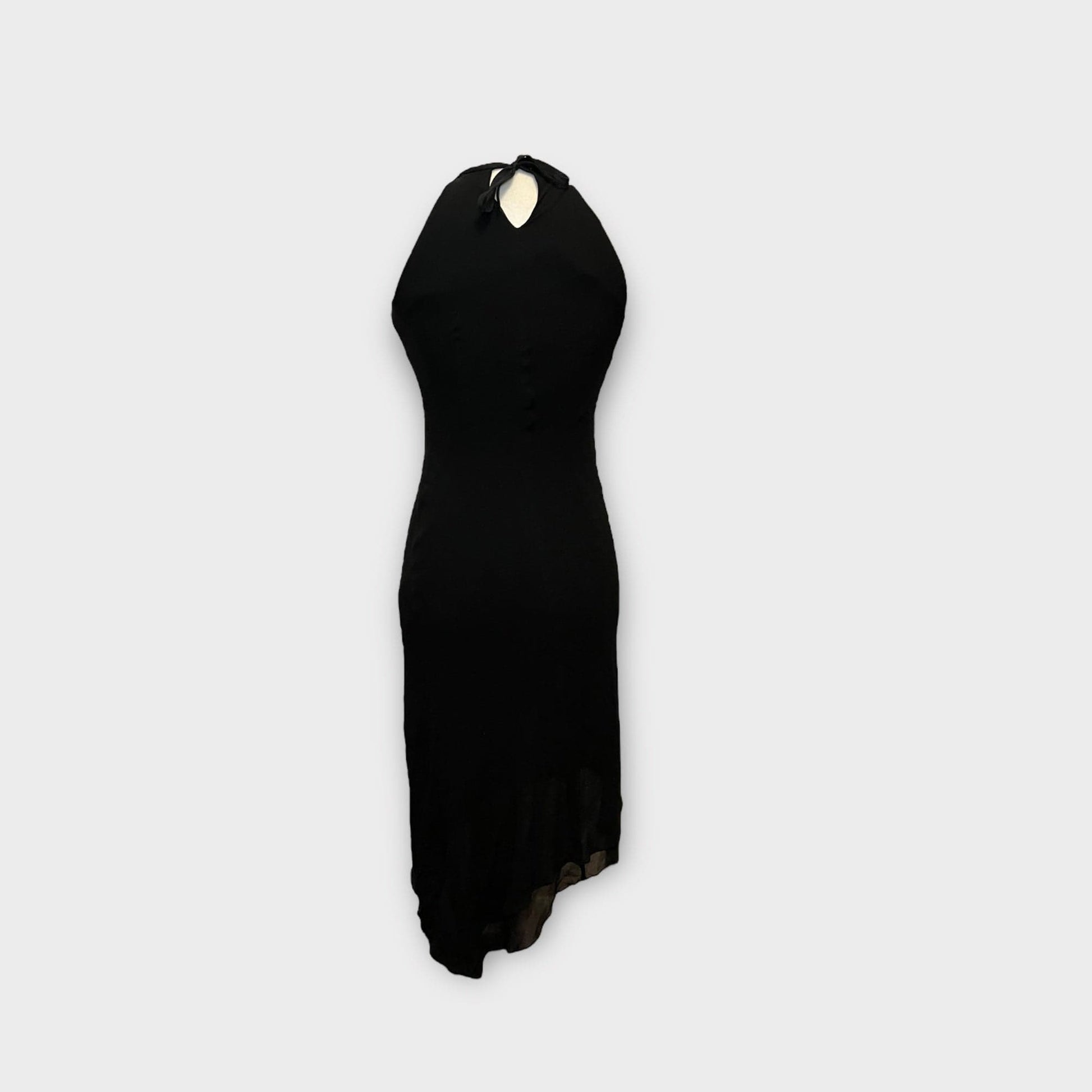 Jade Vintage  Dress Vintage Black Silk A-Line Dress Vintage Black Silk A-Line Dress