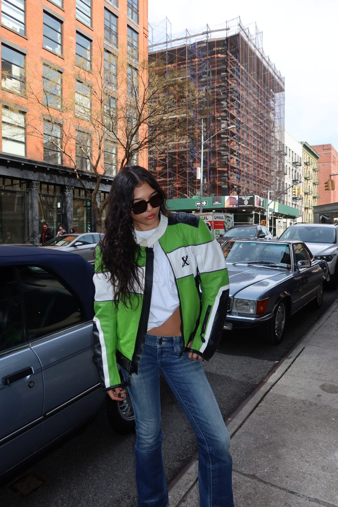 Jade Vintage  Vintage Green Motorcycle Jacket